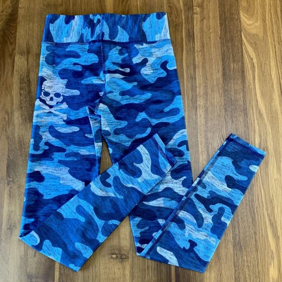 TEREZ for SOULCYCLE Womens Camo Leggings XS X-Small SOUL CYCLE Full Length Blue - Picture 2 of 6